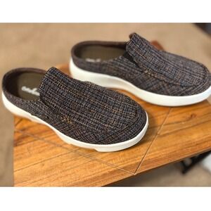 OrthoComfort Women's Slip On Mules Loafers Tweed Comfort Shoes Size 8 NWB